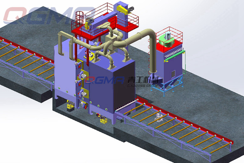 通过式抛丸机的技术处理